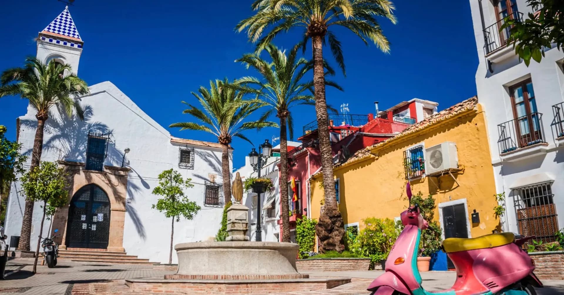 Marbella Old Town near Casa de la Alegría holiday home in Cabopino, Costa del Sol.